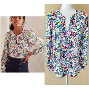 Boden | Colorful Floral Blouse